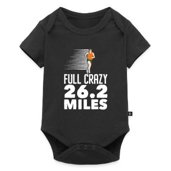 26.2 Meilen Marathon - Marathonläufer - Baby Premium Kurzarmbody - Schwarz - Vorne
