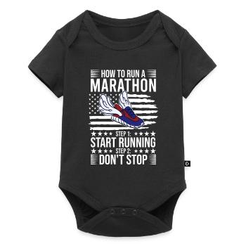 Wie man Marathon läuft - Marathon Racer - Baby Premium Kurzarmbody - Schwarz - Vorne