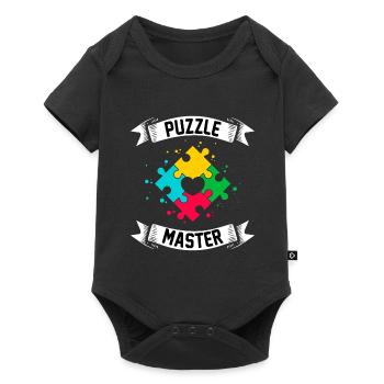 Puzzle-Meister - Baby Premium Kurzarmbody - Schwarz - Vorne