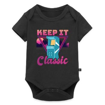 Keep It Classic - Retro 90er Arcade-Spiele - Baby Premium Kurzarmbody - Schwarz - Vorne