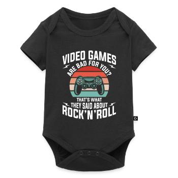 Video Games sind schlecht für dich - Zocken Gaming - Baby Premium Kurzarmbody - Schwarz - Vorne