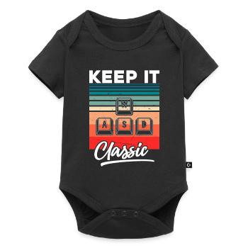 Video Games Spruch Classic Zocken - Baby Premium Kurzarmbody - Schwarz - Vorne