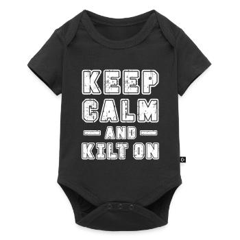Schottenrock Kilt Spruch Schottland Highlands - Baby Premium Kurzarmbody - Schwarz - Vorne