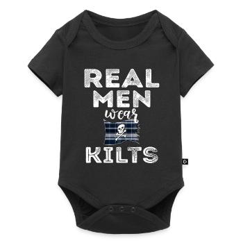 Kilt Männer Spruch Schottenrock - Baby Premium Kurzarmbody - Schwarz - Vorne