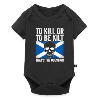 Schottischer Kilt Tracht Spruch - Schottenrock - Baby Premium Kurzarmbody - Schwarz - Vorne