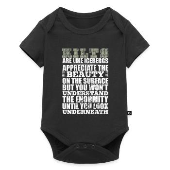 Schottischer Kilt Tracht - Schottenrock Schottland - Baby Premium Kurzarmbody - Schwarz - Vorne