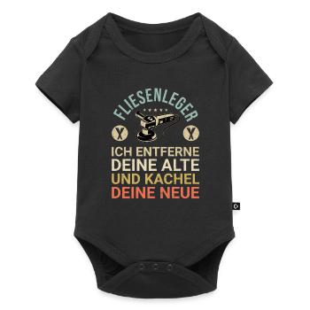 Fliesenleger Fliesen Handwerker - Baby Premium Kurzarmbody - Schwarz - Vorne
