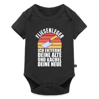 Fliesenleger Fliesen Handwerker - Baby Premium Kurzarmbody - Schwarz - Vorne