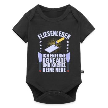 Fliesenleger Fliesen Handwerker - Baby Premium Kurzarmbody - Schwarz - Vorne