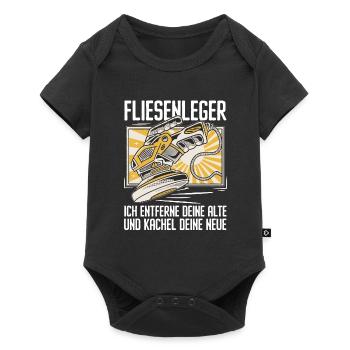 Fliesenleger Fliesen Handwerker - Baby Premium Kurzarmbody - Schwarz - Vorne