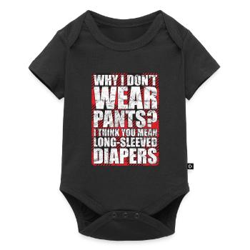 Schottischer Kilt Tracht Spruch - Schottenrock - Baby Premium Kurzarmbody - Schwarz - Vorne