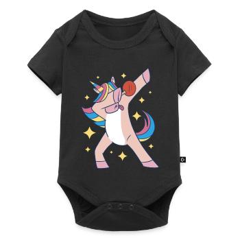 Dabbing Unicorn Table Tennis Racket Table Tennis - Baby Premium short-sleeve bodysuit - black - Front