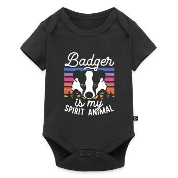 Badger Is My Ghost Animal - Baby Premium short-sleeve bodysuit - black - Front