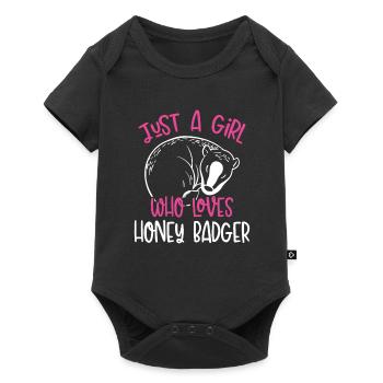 Just A Girl Who Loves Badger - Baby Premium short-sleeve bodysuit - black - Front
