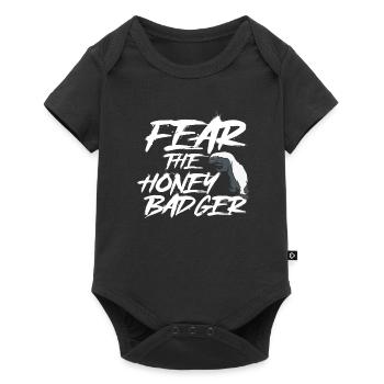 Peur du blaireau de miel - Body à manches courtes Premium Bébé - noir - Devant