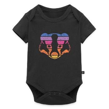 Badger Vintage Colorful - Baby Premium short-sleeve bodysuit - black - Front
