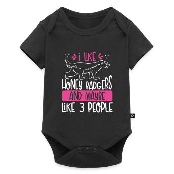 I like honey badgers And Maybe - Baby Premium short-sleeve bodysuit - black - Front