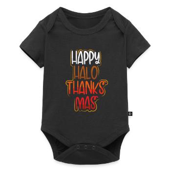 Fröhliches Erntedank-halloween - Baby Premium Kurzarmbody - Schwarz - Vorne