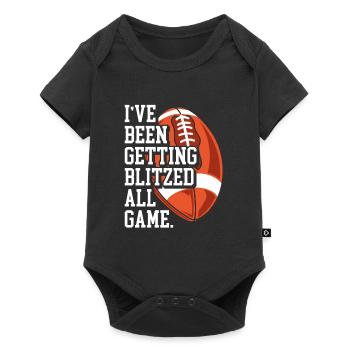 The whole game to be flashed - Baby Premium short-sleeve bodysuit - black - Front