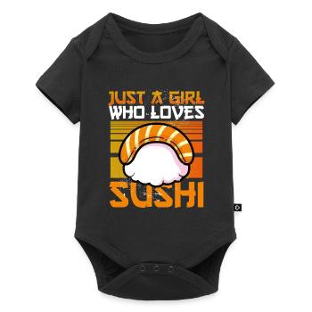 Juste une fille qui aime les sushis - Body à manches courtes Premium Bébé - noir - Devant