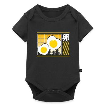 Mignons œufs de cœur kawaii - Body à manches courtes Premium Bébé - noir - Devant