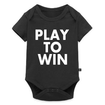 Play to win - Baby Premium Kurzarmbody - Schwarz - Vorne