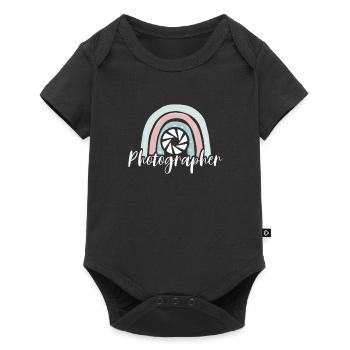 Objektiv Für Fotografen - Baby Premium Kurzarmbody - Schwarz - Vorne