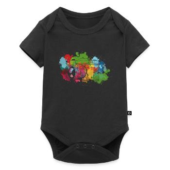 Color splash digital camera - Baby Premium short-sleeve bodysuit - black - Front