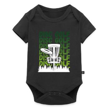 Catch basket for disc golf - Baby Premium short-sleeve bodysuit - black - Front