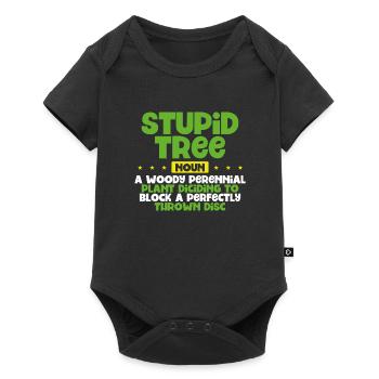 Stupid Tree Noun Disc Golf - Baby Premium short-sleeve bodysuit - black - Front