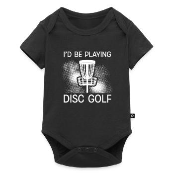 Je joue au disc golf - Body à manches courtes Premium Bébé - noir - Devant