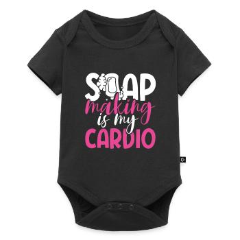 La fabrication du savon est mon cardio - Body à manches courtes Premium Bébé - noir - Devant
