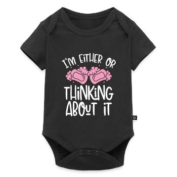 I think either or - Baby Premium short-sleeve bodysuit - black - Front