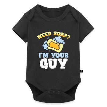 Je suis ton savon Guy - Body à manches courtes Premium Bébé - noir - Devant