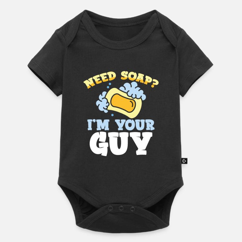 Je suis ton savon Guy - Body à manches courtes Premium Bébé - noir