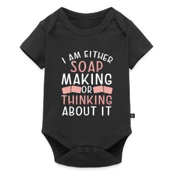 Making soap or thinking about it - Baby Premium short-sleeve bodysuit - black - Front