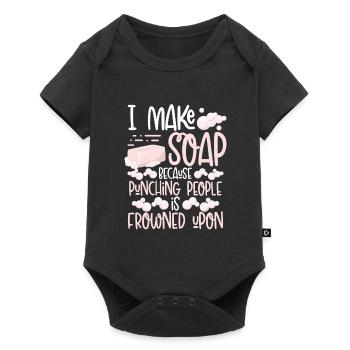 I make soap - Baby Premium short-sleeve bodysuit - black - Front