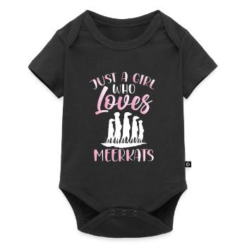 Juste une fille qui aime les suricates - Body à manches courtes Premium Bébé - noir - Devant