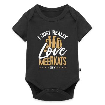 J’aime les suricates tout simplement très très - Body à manches courtes Premium Bébé - noir - Devant