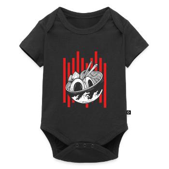 White Ramen Noodles - Baby Premium short-sleeve bodysuit - black - Front