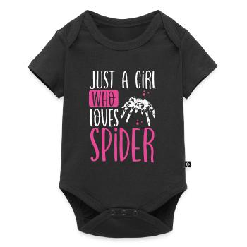 Just a girl who loves spiders - Baby Premium short-sleeve bodysuit - black - Front