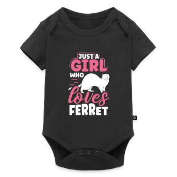 La fille aime les furets - Body à manches courtes Premium Bébé - noir - Devant