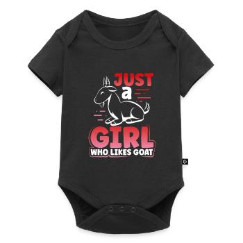Juste une fille qui aime la chèvre - Body à manches courtes Premium Bébé - noir - Devant