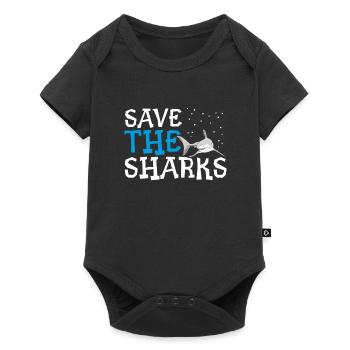 Save The Sharks - Baby Premium short-sleeve bodysuit - black - Front