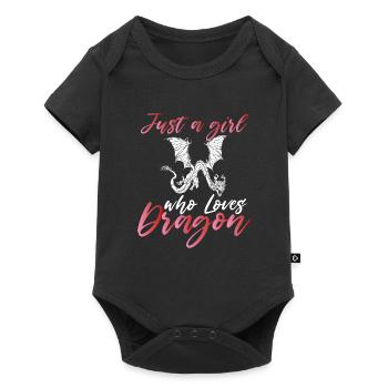 Just a girl who loves dragons - Baby Premium short-sleeve bodysuit - black - Front