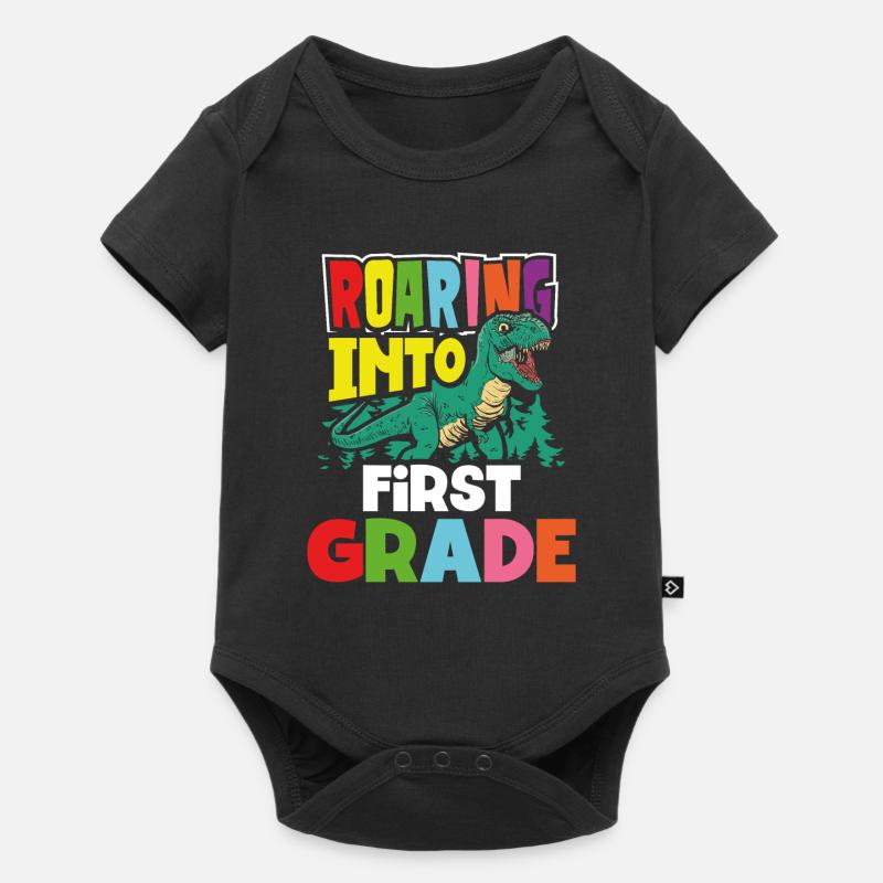 Avec rugissement en 1ère classe - Body à manches courtes Premium Bébé - noir