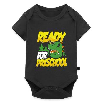 Dino Ready For Preschool - Baby Premium short-sleeve bodysuit - black - Front