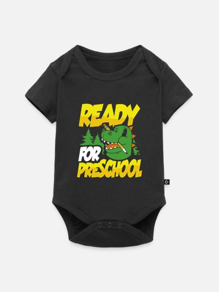 Dino Ready For Preschool - Baby Premium short-sleeve bodysuit - black