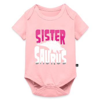 Sœur Stegosaurus - Body à manches courtes Premium Bébé - rose - Devant