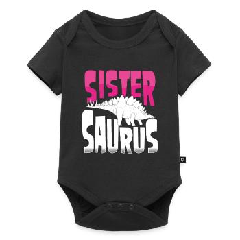 Sœur Stegosaurus - Body à manches courtes Premium Bébé - noir - Devant